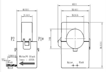 WST-36F(600A) 외형 치수도